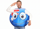 3x Adult Australian Smile Costume - Australia Day Tunic w/ Flag & Smiley Face