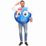 Adult Australian Smile Costume - Australia Day Tunic w/ Flag & Smiley Face