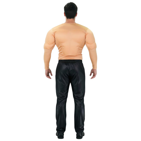 Mens Muscle Man Padded Chest Costume - Superhero Shirt (Halloween & Fancy Dress)