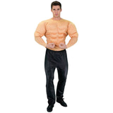 Mens Muscle Man Suit Chest Padded Arms Shirt Beach Top Hero Halloween Costume