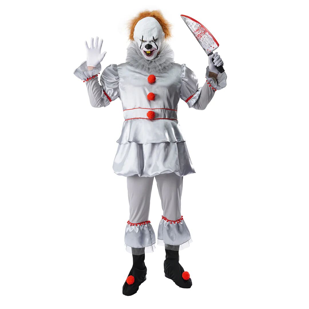 Adult Evil Clown Costume - Scary Killer (Halloween & Fancy Dress)