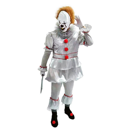 Mens Stephen Kings It Pennywise Evil Killer Clown Halloween Costume Party Outfit