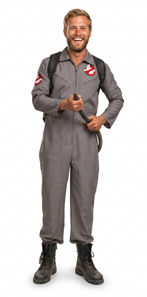 Adult Ghost Fighter Costume - 80s Movie/Cartoon (Halloween & Fancy Dress)