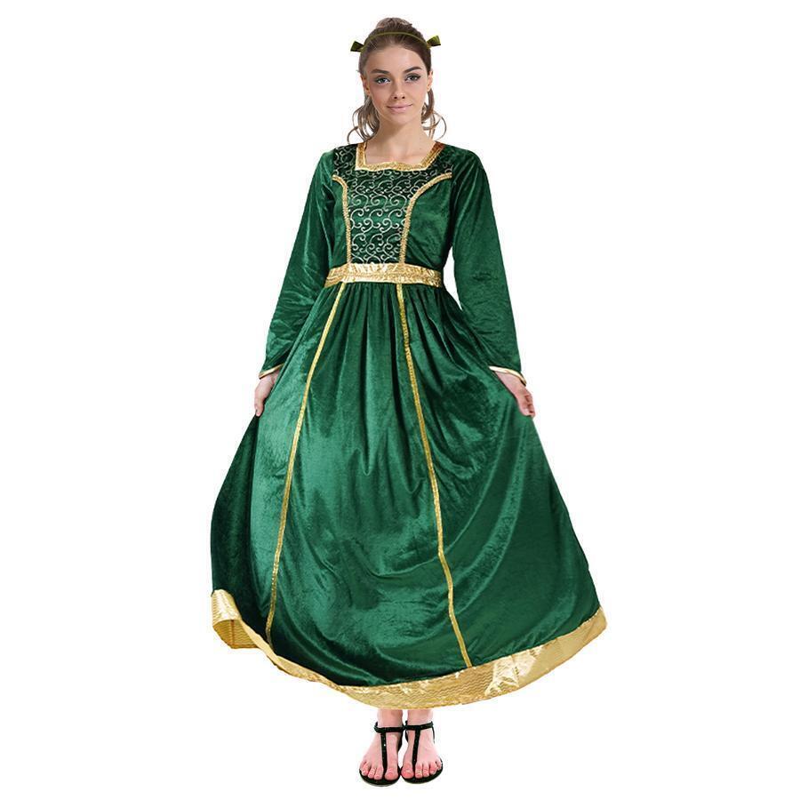 Adult Green Princess Fiona Ogre Costume - Book Week & Halloween Fancy Dress