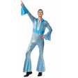 Mens Disco Jumpsuit Costume 1970s Fancy Dress Outfit Adult 70s