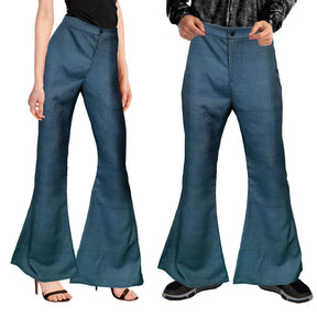 70s Flared Denim Look Jeans - Unisex 1970s Dancer Costume (Halloween & Fancy Dress)