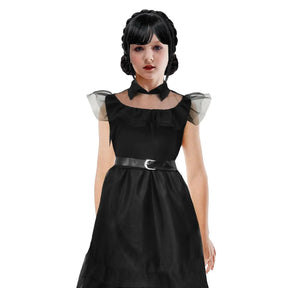 Girls Black Prom Dress Costume - Dark Gothic (Halloween & Kids Fancy Dress)