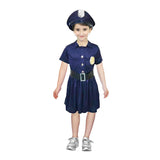 Girls Police Cop Officer Costume - Kids Book Week & Halloween Fancy Dress)