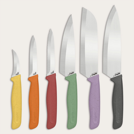 Zyliss 6pcs Classic Knife Gift Set - Stainless Steel (Chef, Santoku, Utility, Paring & Peeling Knives)