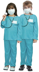 Kids Doctor/Nurse Costume - Emergency Hospital Scrubs (Book Week & Halloween Fancy Dress)