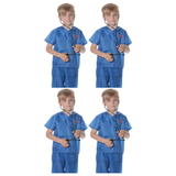 4x Boys Surgeon/Doctor Costume Bulk Pack - Scrubs & Uniform (Book Week & Halloween Fancy Dress)