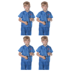 4x Boys Surgeon/Doctor Costume Bulk Pack - Scrubs & Uniform (Book Week & Halloween Fancy Dress)