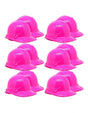 12x Kids Builder Hats Construction Costume Party Helmet Safety Cap Childrens - Hot Pink