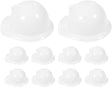 12x Kids Builder Hats Construction Costume Party Helmet Safety Cap Childrens - White