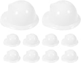 12x Kids Builder Hats Construction Costume Party Helmet Safety Cap Childrens - White