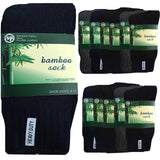 12 Pairs Bamboo Work Socks Bulk Pack - Assorted Colours (Mens Heavy Duty Thick Socks w/ Cushion)