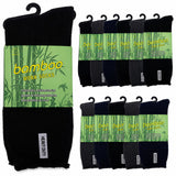 12 Pairs Premium Bamboo Works Socks Bulk Pack - Assorted (Mens Heavy Duty Thick Socks w/ Cushion & Anti-Odour)