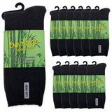 12 Pairs Bamboo Rich Mens Work Socks Thick Cushion Anti Odour - Charcoal Grey