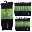 12 Pairs PREMIUM BAMBOO SOCKS Mens Heavy Duty Thick Work Socks Cushion BULK  - Charcoal Grey - 11-14