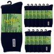 12 Pairs Premium Bamboo Works Socks Bulk Pack - Navy Blue (Mens Heavy Duty Thick Socks w/ Cushion & Anti-Odour)