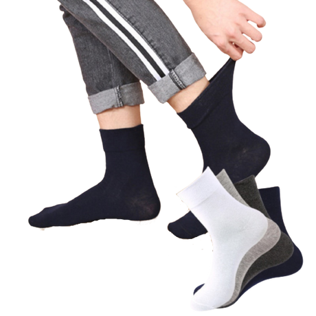 12x Pairs Cotton Rich Loose Top Socks Bulk Pack - Assorted Colours (Comfort Diabetic Circulation)