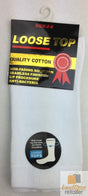 12x Pairs White Cotton Rich Loose Top Socks Bulk Pack (Comfort Diabetic Circulation)