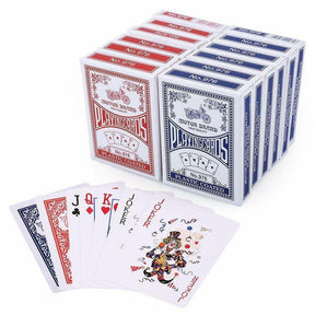 12x Classic Playing Cards Bulk Pack - Standard Faces - Red and Blue