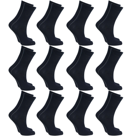 12x Pairs SCHOOL SOCKS Bulk Pack - Plain Cotton for Girls/Boys School Uniform