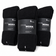 12 Pairs Thick Terry Cotton Work Socks Bulk Pack - Mens Heavy Duty Warm Socks