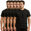 12x Hammer House Plain Black Mens 100% Cotton T-Shirt Top Short Sleeve in Black