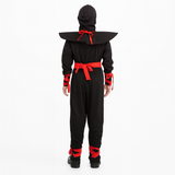 Boys Red/Black Ninja Warrior Costume - Assassin (Kids Book Week & Halloween Fancy Dress)