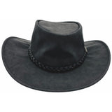 Jacaru 1301A Kids Vegan Leather Hat - Chin Strap & UPF 50+ (Child 52cm Made in Australia)