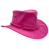 Jacaru 1301A Kids Vegan Leather Hat - Chin Strap & UPF 50+ (Child 52cm Made in Australia)