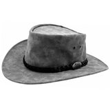 Jacaru 1301A Kids Vegan Leather Hat - Chin Strap & UPF 50+ (Child 52cm Made in Australia)