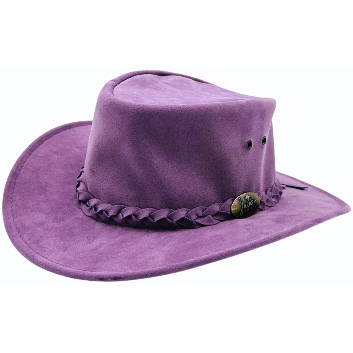 Jacaru 1301A Kids Vegan Leather Hat - Chin Strap & UPF 50+ (Child 52cm Made in Australia)