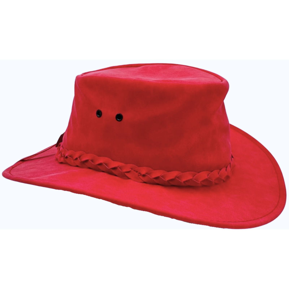 Jacaru 1301A Kids Vegan Leather Hat - Chin Strap & UPF 50+ (Child 52cm Made in Australia)