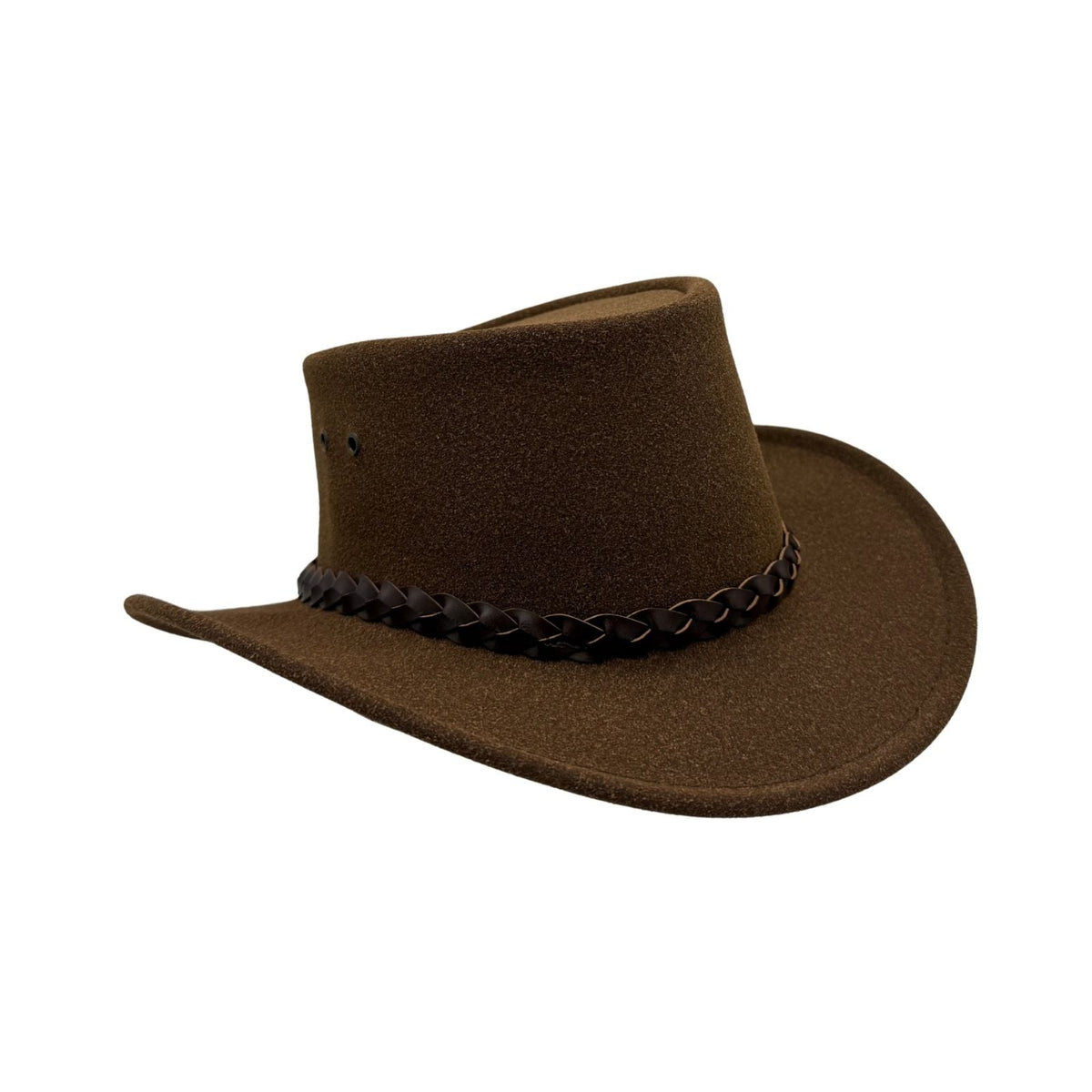 Jacaru 1301A Kids Vegan Leather Hat - Chin Strap & UPF 50+ (Child 52cm Made in Australia)