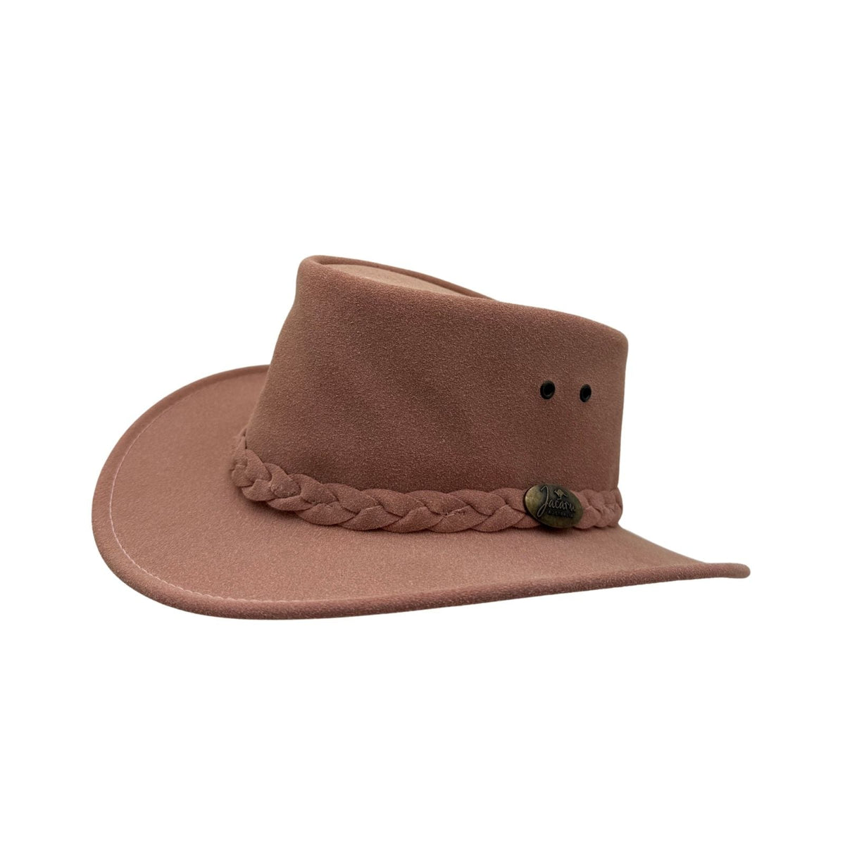 Jacaru 1301A Kids Vegan Leather Hat - Chin Strap & UPF 50+ (Child 52cm Made in Australia)