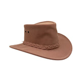 Jacaru 1301A Kids Vegan Leather Hat - Chin Strap & UPF 50+ (Child 52cm Made in Australia)