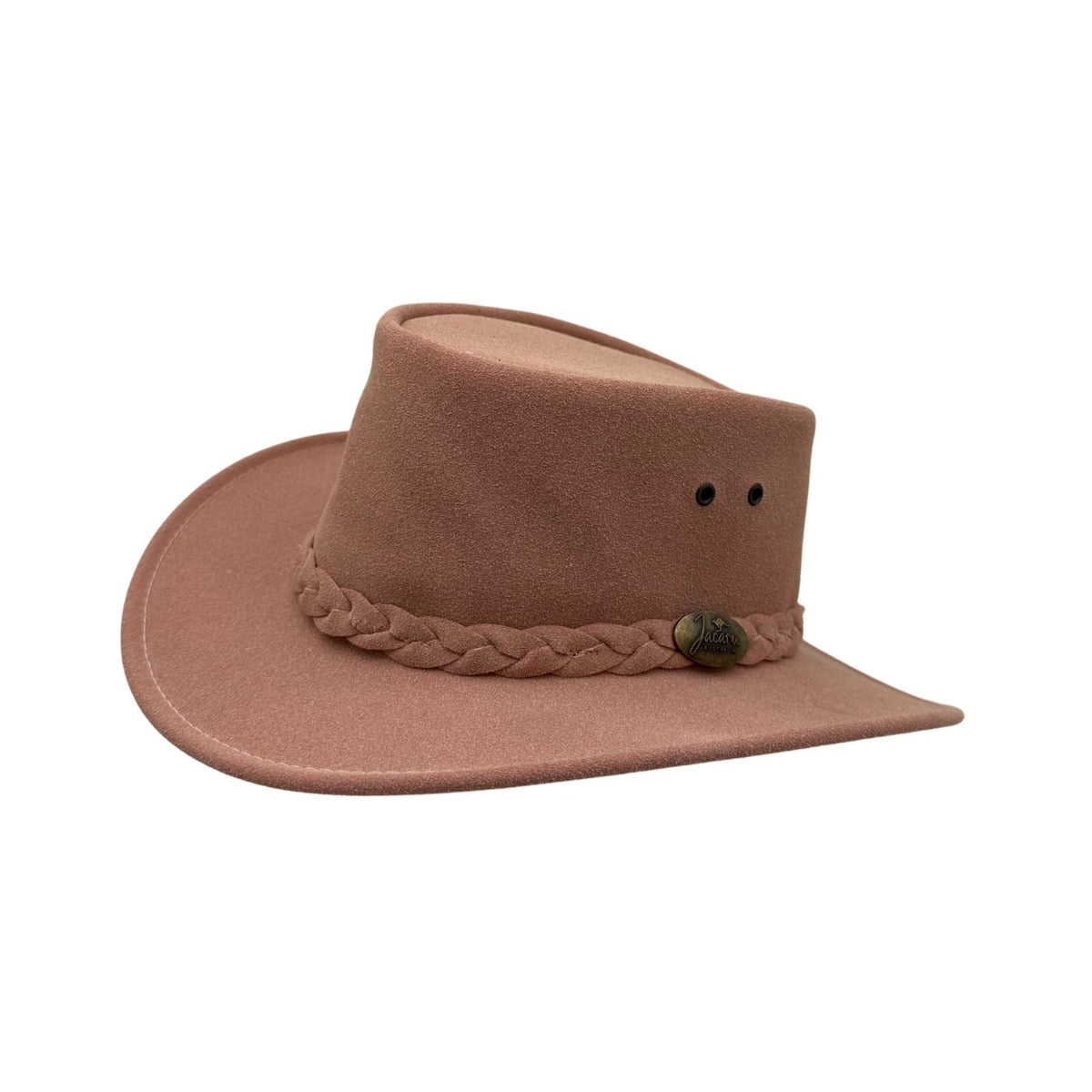 Jacaru 1301A Kids Vegan Leather Hat - Chin Strap & UPF 50+ (Child 52cm Made in Australia)