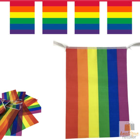 3.6m Rainbow Bunting Flag - Pride Banner/Market Stalls