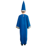 Childrens Blue Wizard Magician Costume Kids Book Week Magic Halloween Boys Girls