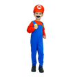 Boys Plumber Hero Costume - Bros Jumpsuit (Kids Book Week & Halloween Fancy Dress)