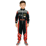 Child Car Racing Driver Halloween Costume Party Fancy Dress Boys Cosplay Outfit - 10-12 Years (135-150cm Height)