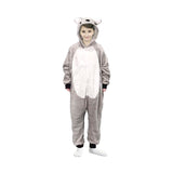 Children Koala Bodysuit Costume Grey Hooded Animal Jumpsuit