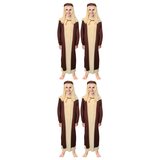 4x Kids Shepherd Costume Bulk Pack - Childrens Nativity Robe, Headpiece & Belt Set (6-9 & 10-12 Years)