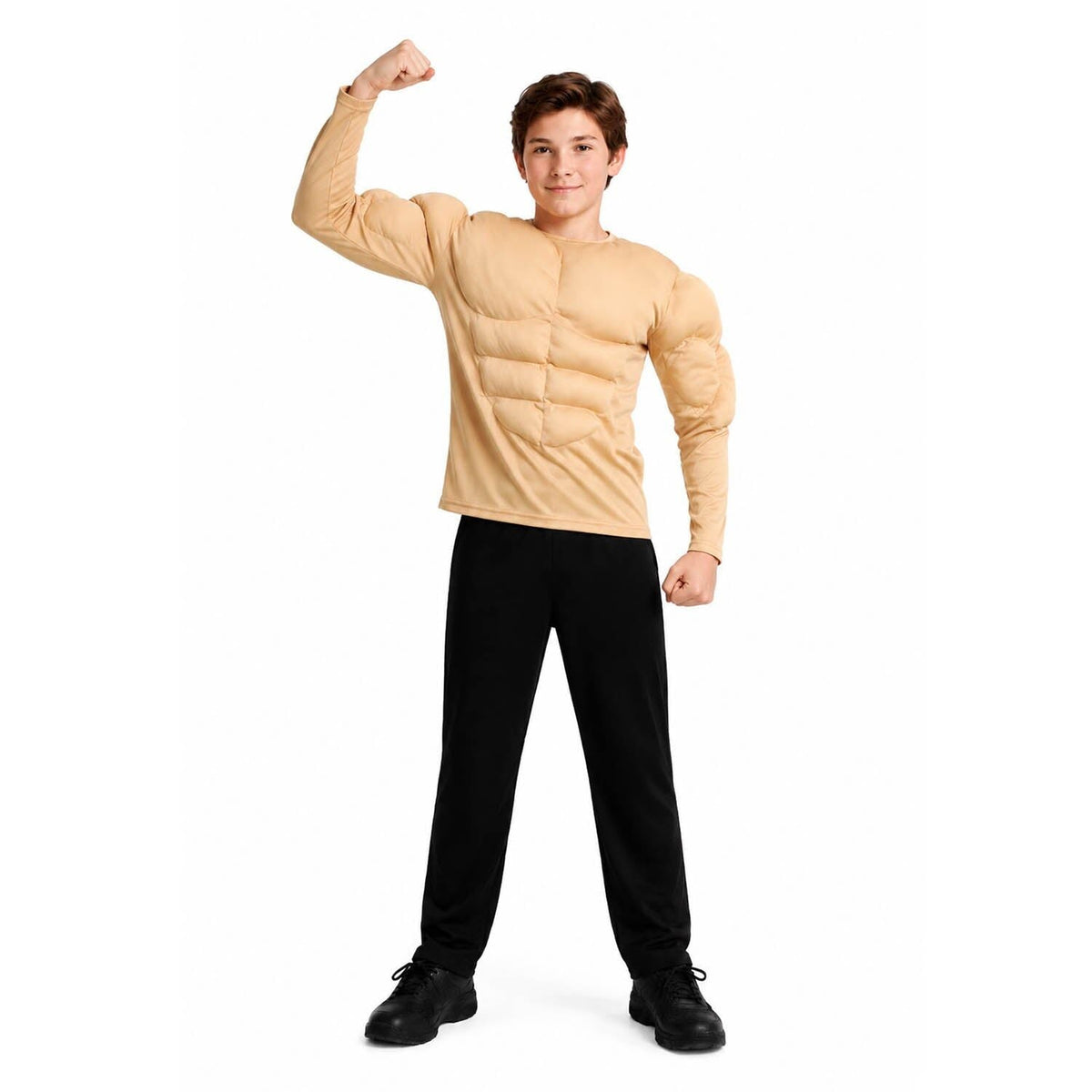 Muscle Man Family Costume Set - Adults & Kids Padded Superhero (Halloween & Fancy Dress)