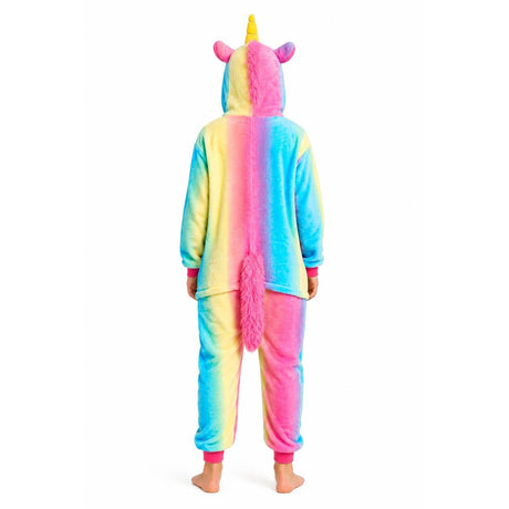 Kids Rainbow Unicorn One-Piece Costume - Boys/Girls Kigurumi Jumpsuit/Pyjamas (Halloween & Fancy Dress)