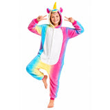 Unicorn One-Piece for Kids Pyjamas Kigurumi Girl Boy Rainbow Jumpsuit (Childrens)