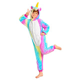 Unicorn One-Piece for Kids Pyjamas Kigurumi Girl Boy Rainbow Jumpsuit (Childrens)